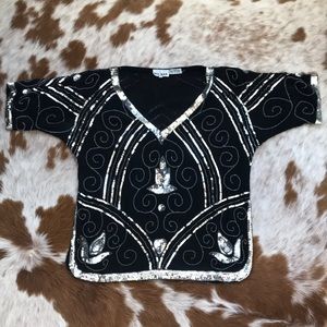 Sheer vintage sequin too